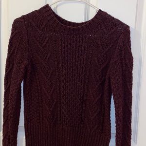 Plum/purple cable knit sweater